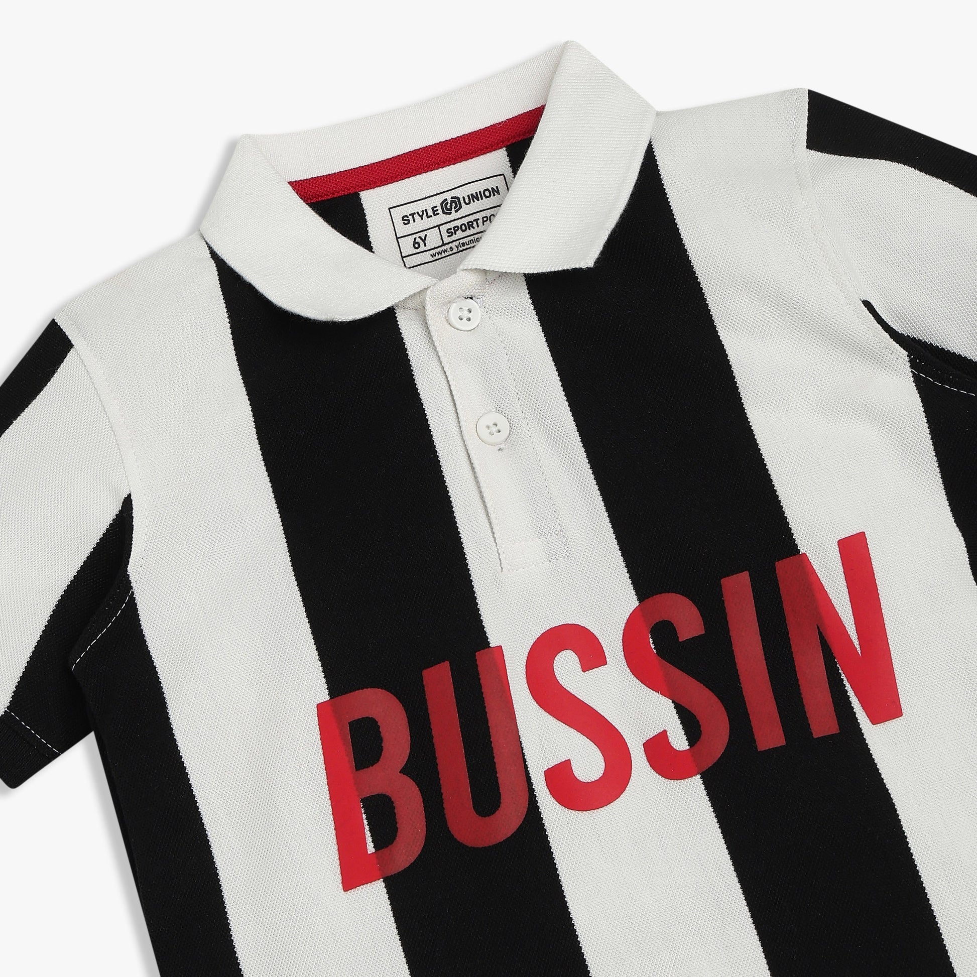 Boys Striped Polo T-Shirt