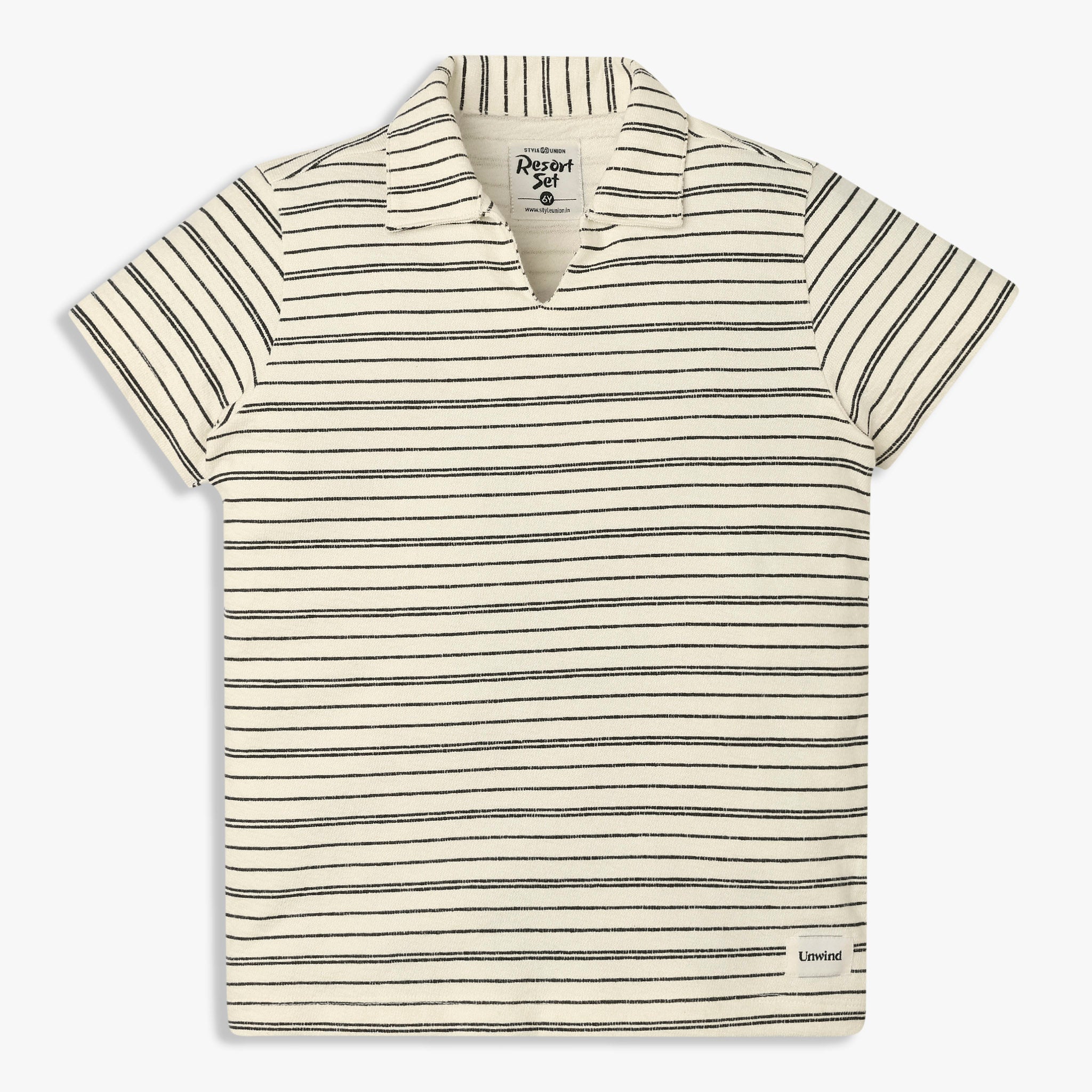 Boys Cotton Striped Polo T-Shirt