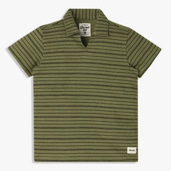 Boys Cotton Striped Polo T-Shirt