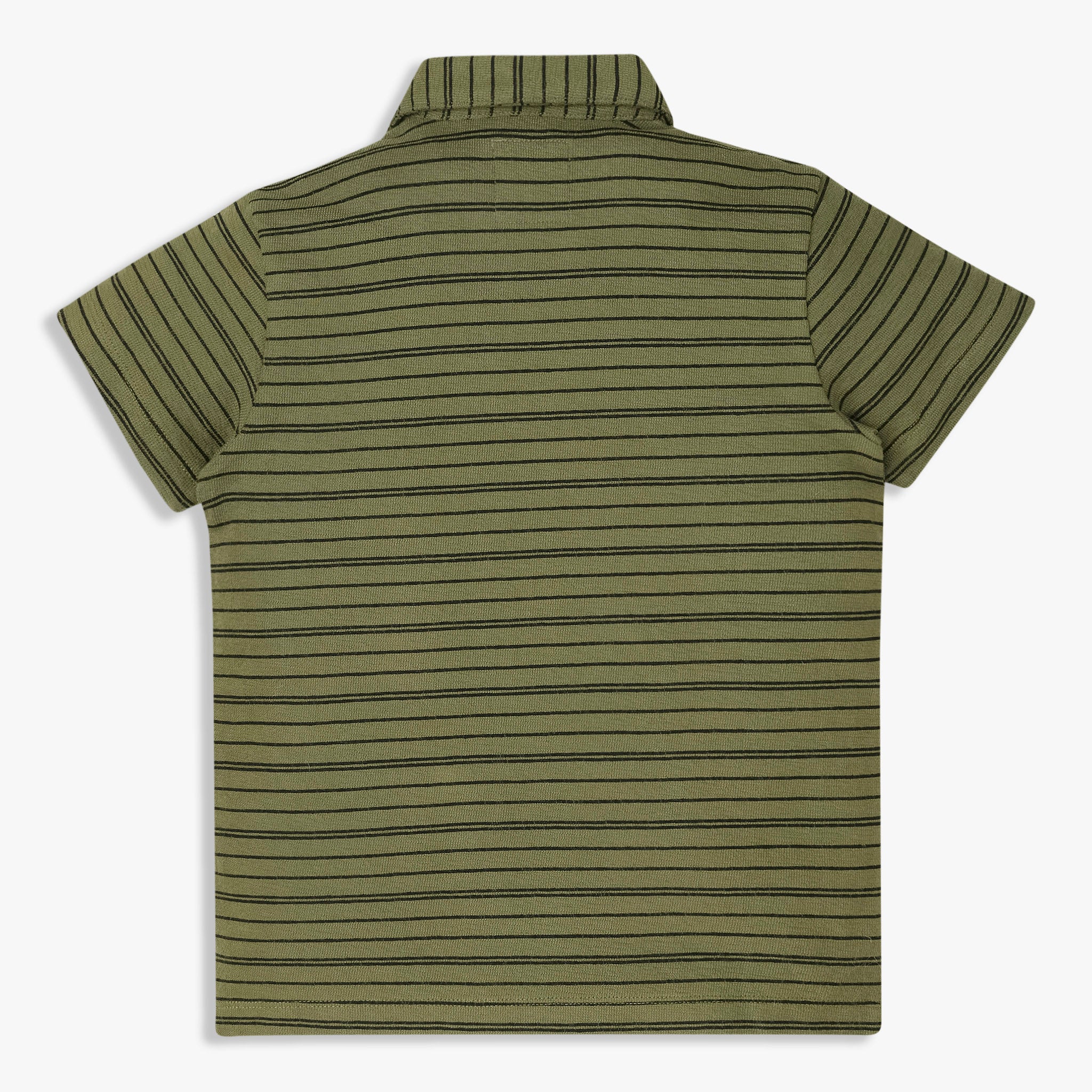 Boys Cotton Striped Polo T-Shirt