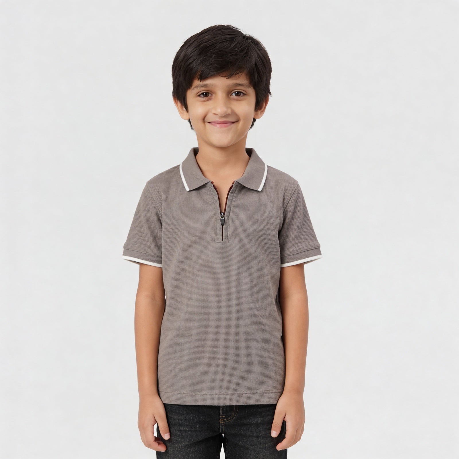 Cotton Polyester Elastane Solid Half Sleeve T-Shirt