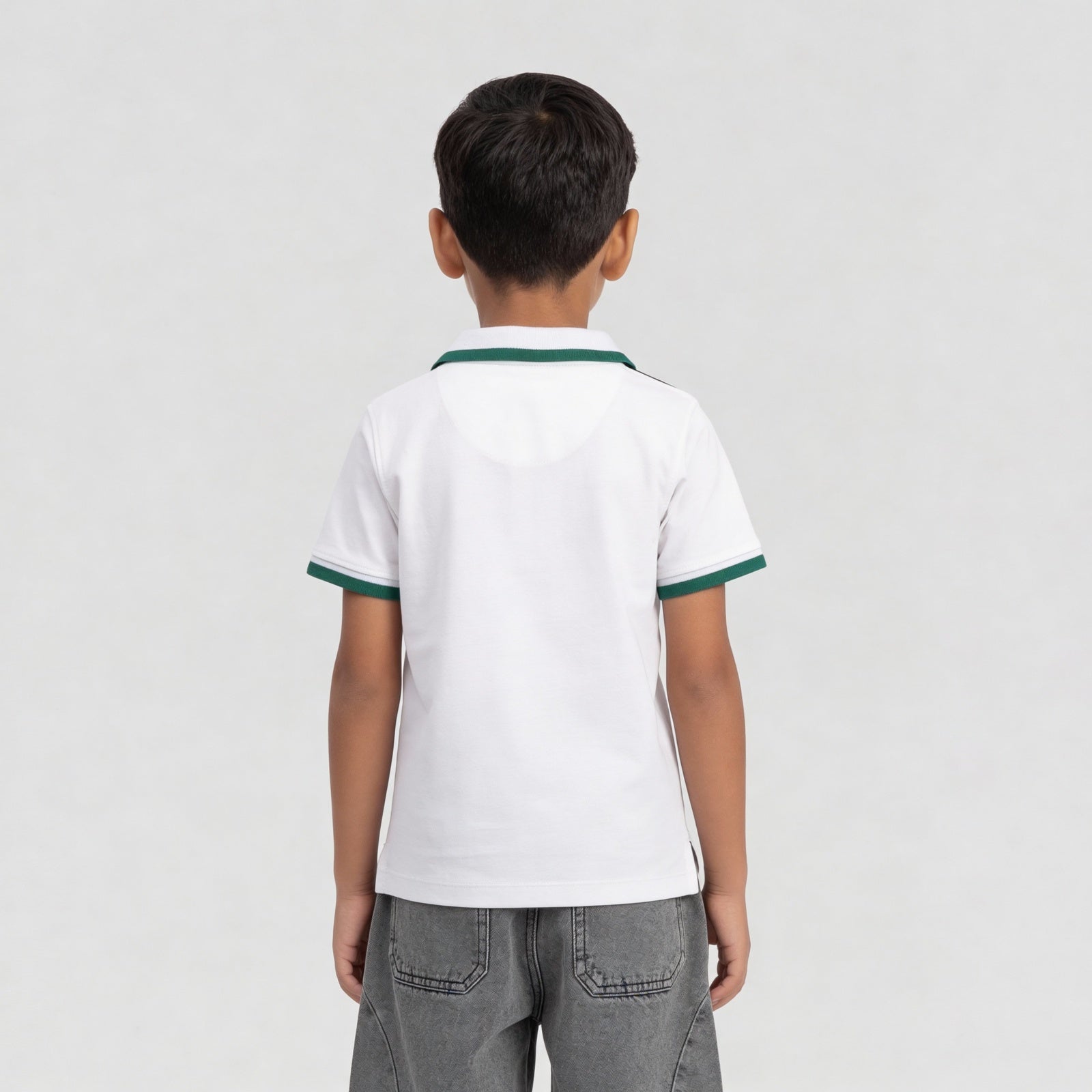 Boys Adventure Cut & Sew Polo T-Shirt With Zipper