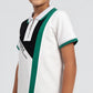 Boys Adventure Cut & Sew Polo T-Shirt With Zipper