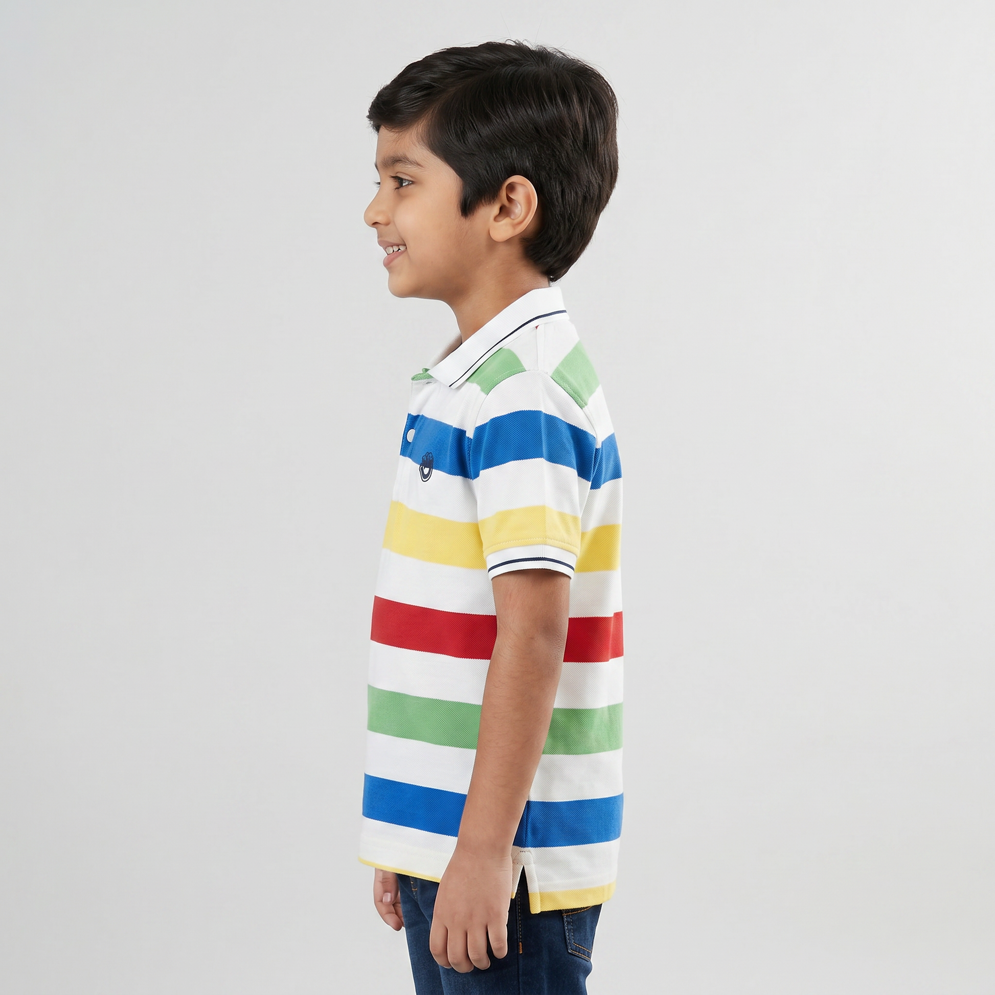 Boys Striped Polo T-Shirt