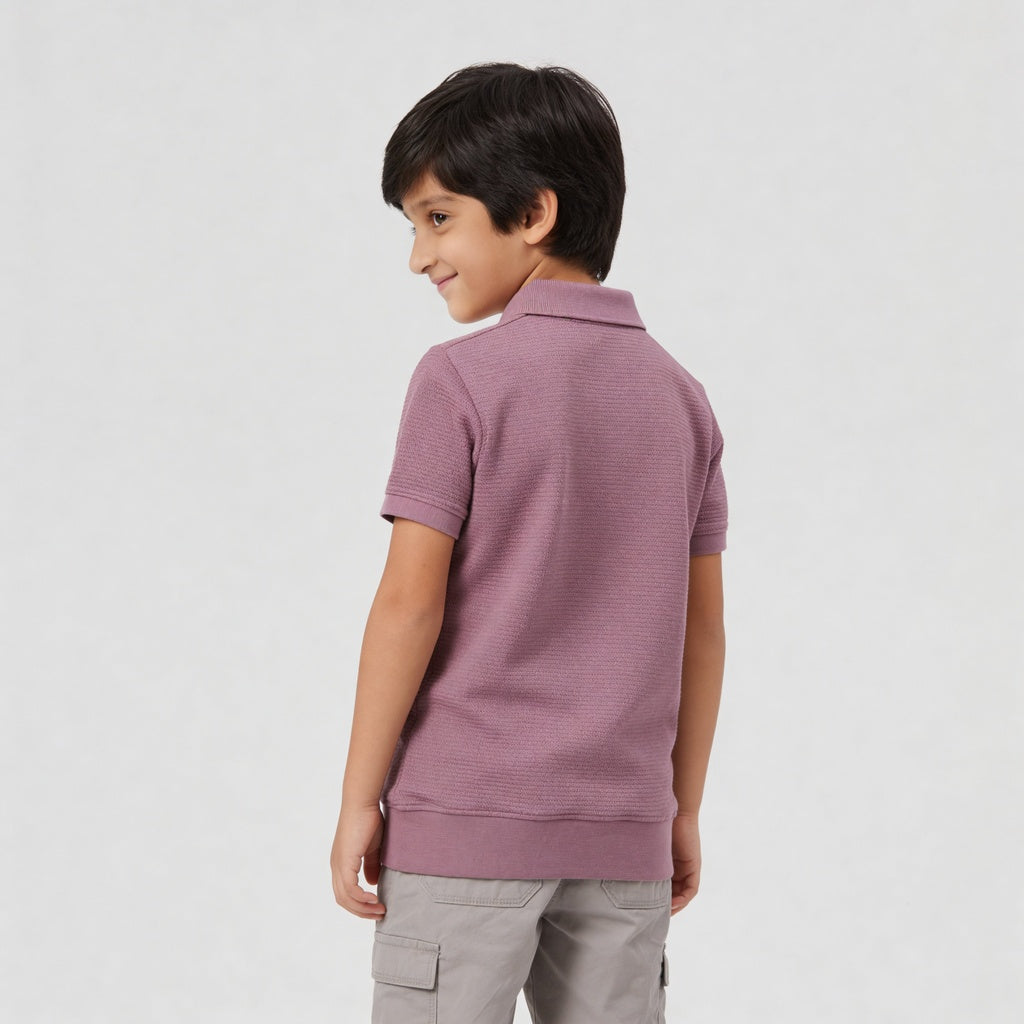 Boys Johnny Collar Mellow Mood T-Shirt