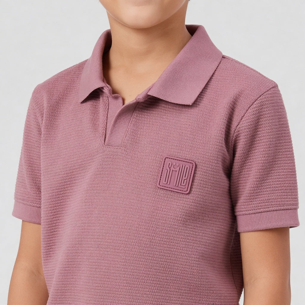 Boys Johnny Collar Mellow Mood T-Shirt