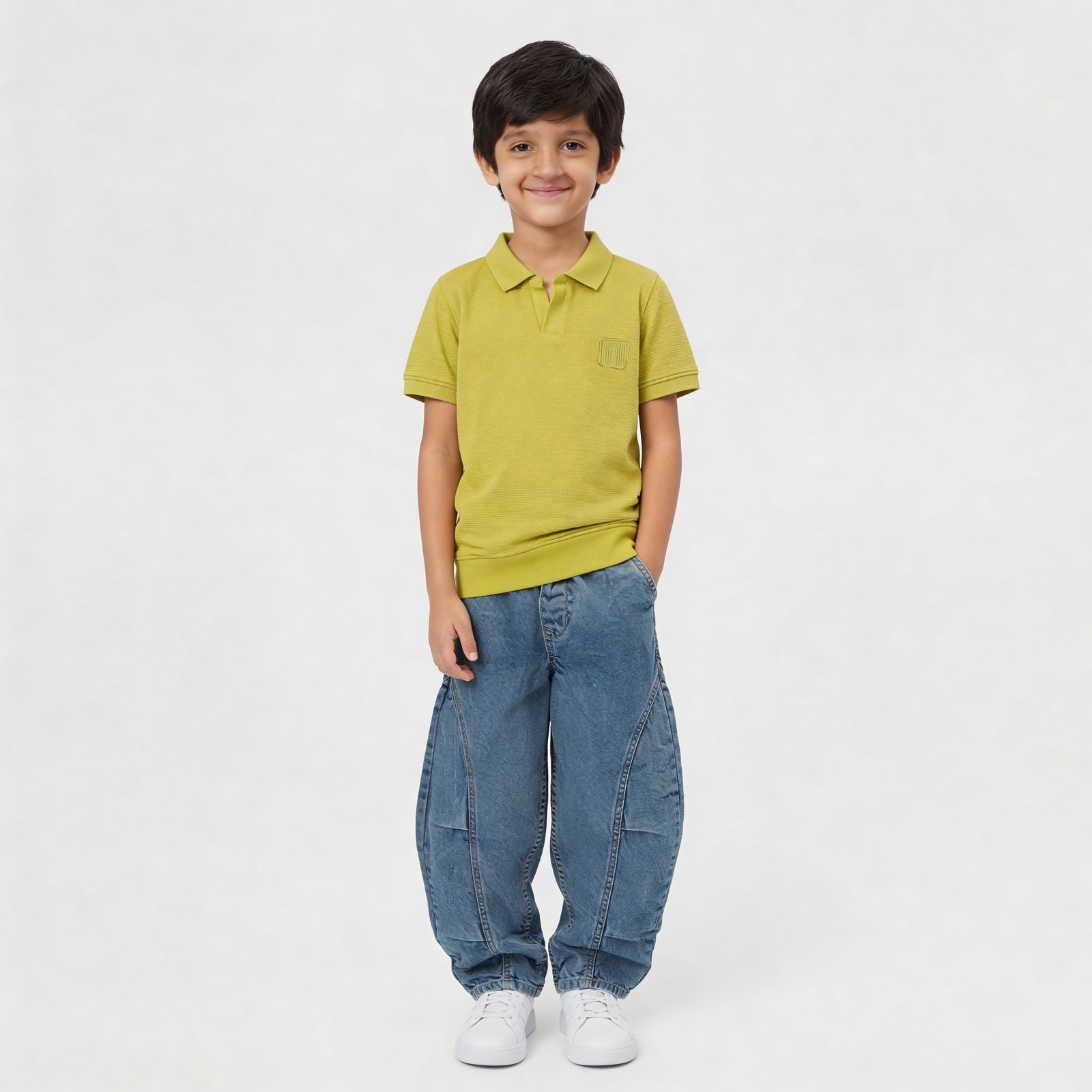 Boys Anytime Adventure Pin Striped Polo T-Shirt