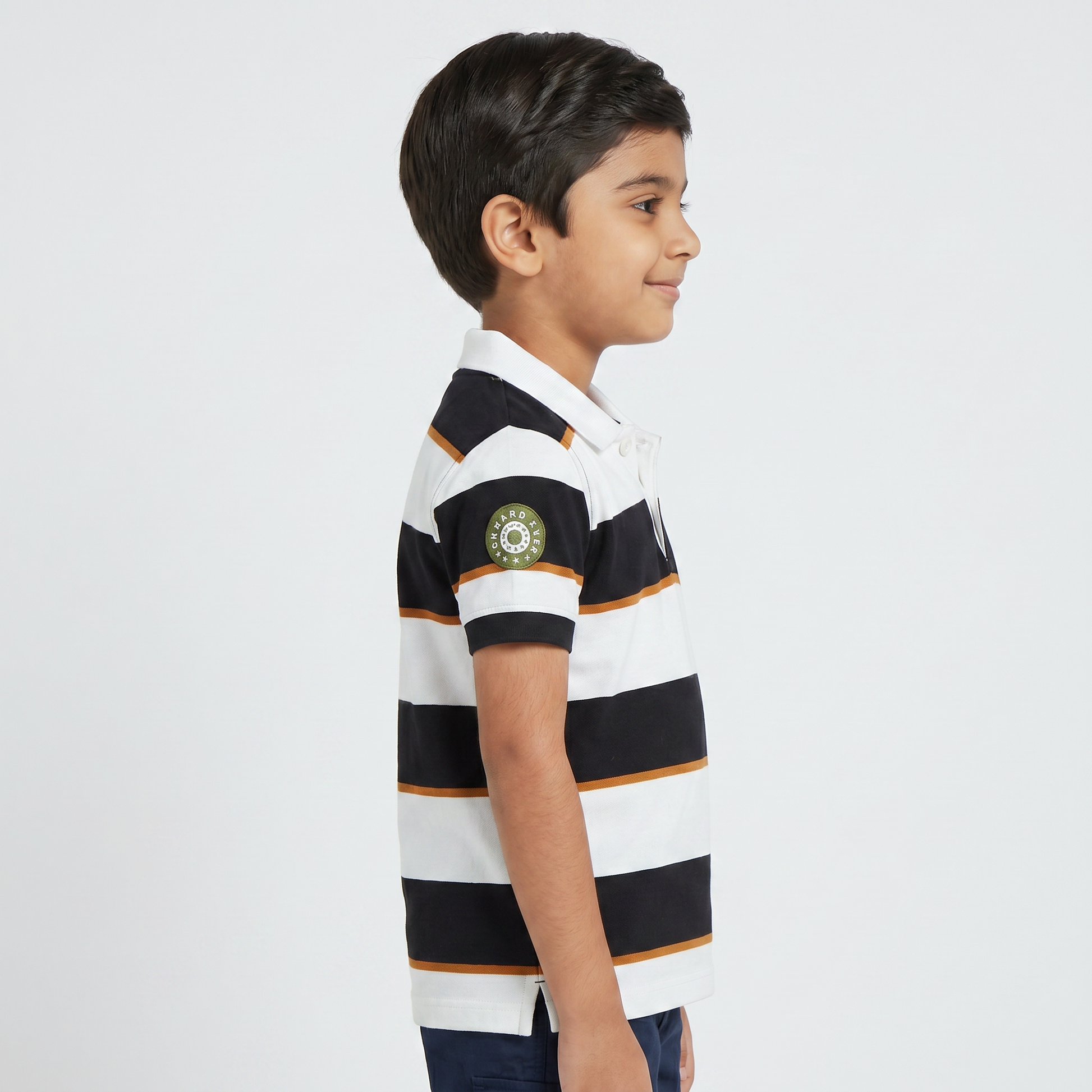Boys Striped Polo T-Shirt