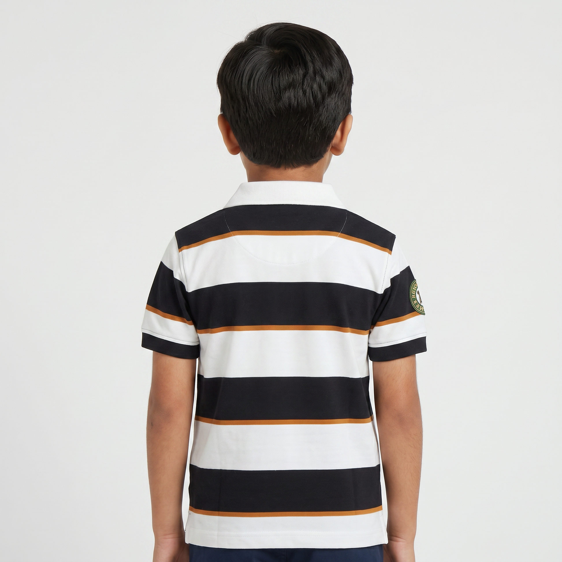 Boys Striped Polo T-Shirt