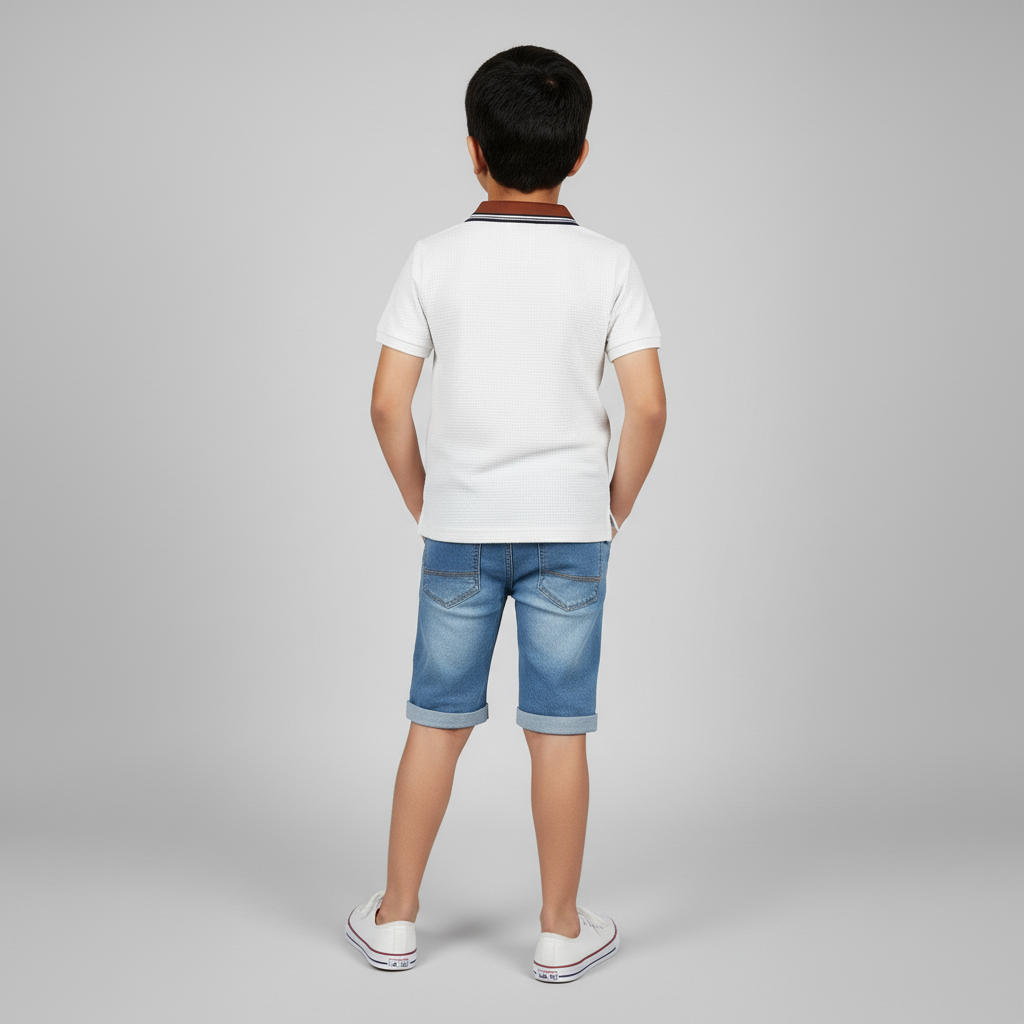 Boys Solid Polo T-Shirt