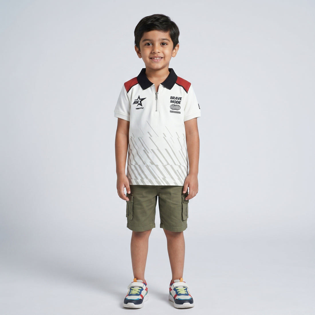 Boys Cut and Sew Sport Polo T-Shirt