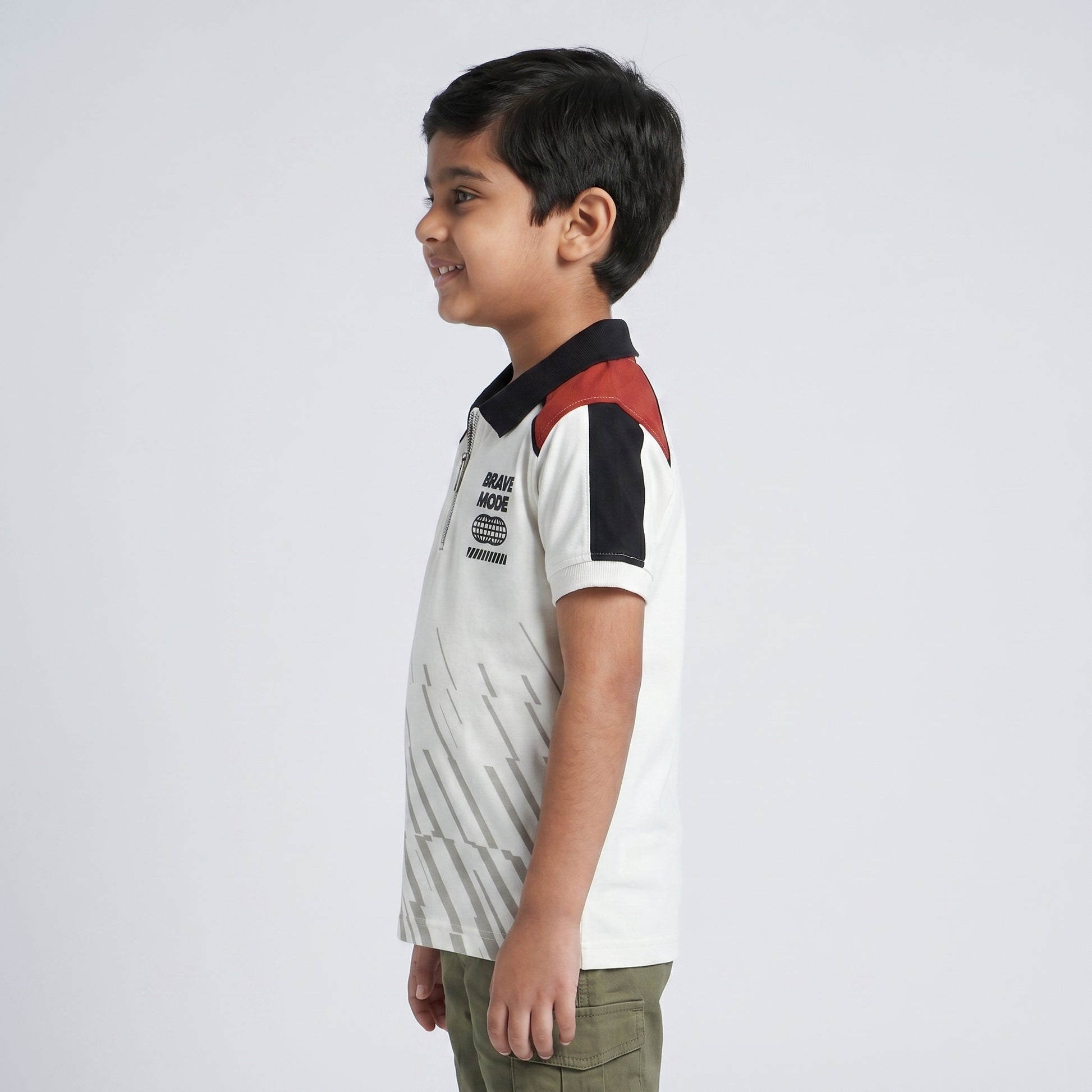 Boys Cut and Sew Sport Polo T-Shirt