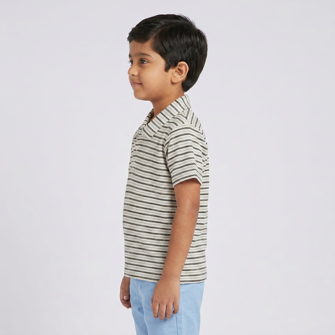 Boys Striped Polo T-Shirt