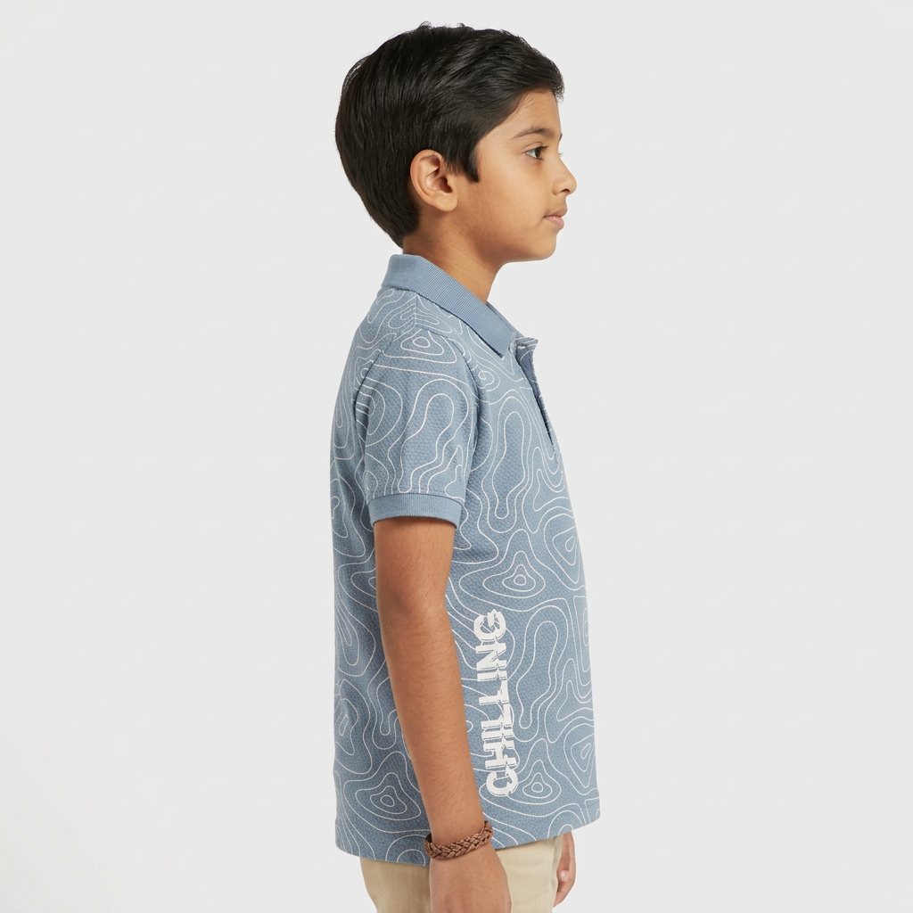 Boys Cotton Cut and Sew Polo T-Shirt