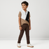Boys Cotton Cut and Sew Zipper Polo T-Shirt