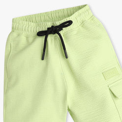 Boys Structured Knee Length Cargo Pocket Shorts