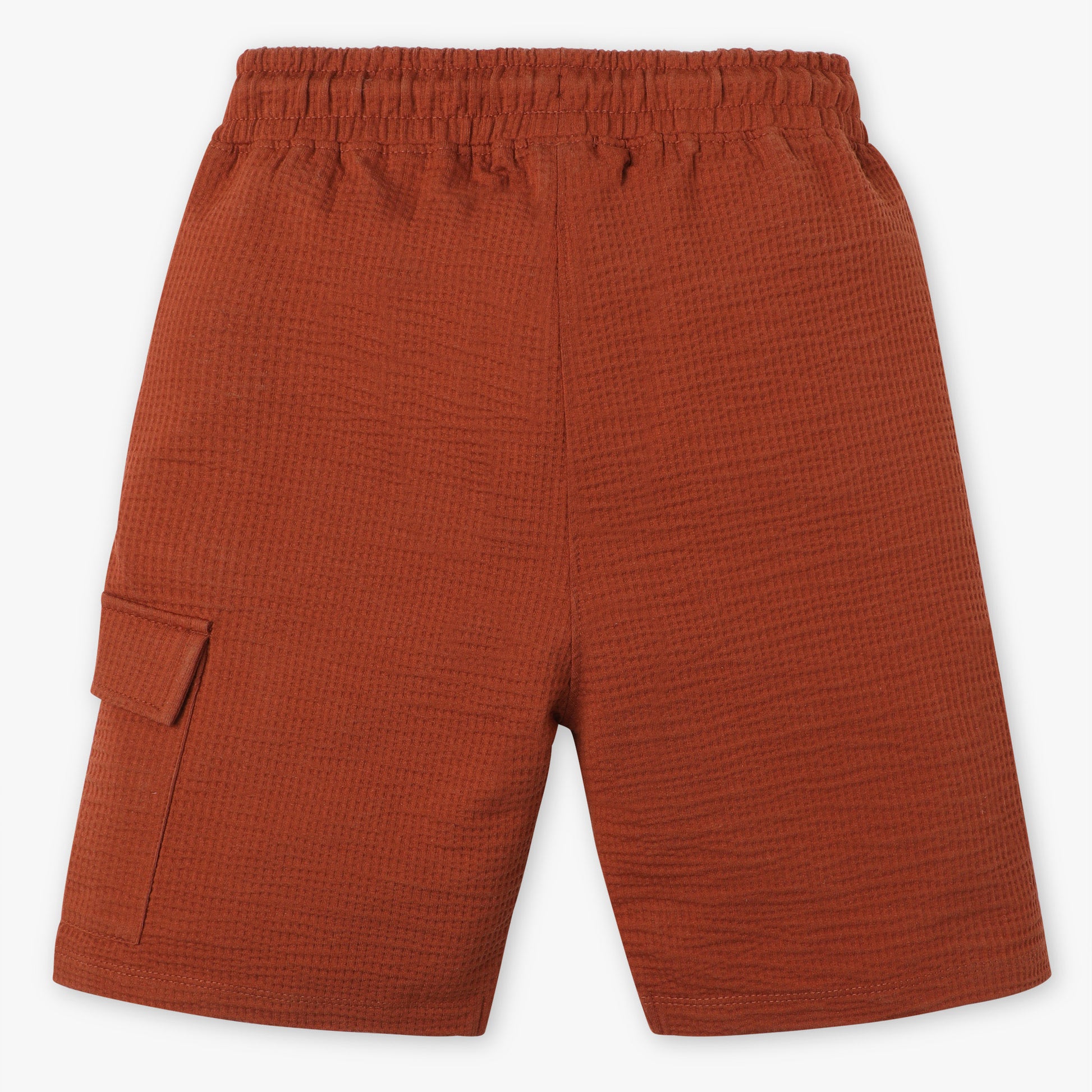 Boys Regular Fit Solid Knee Length Mid Rise Shorts