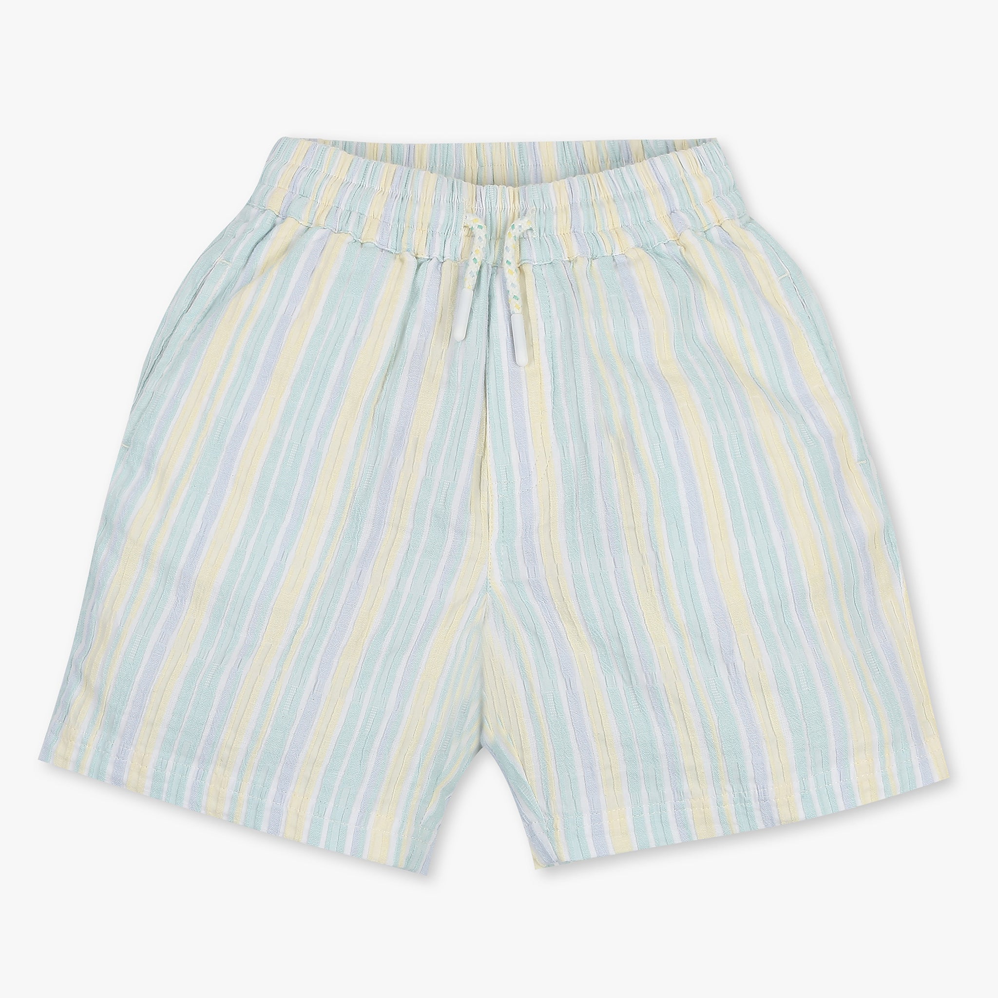 Boys Cotton Fabric Striped Shorts