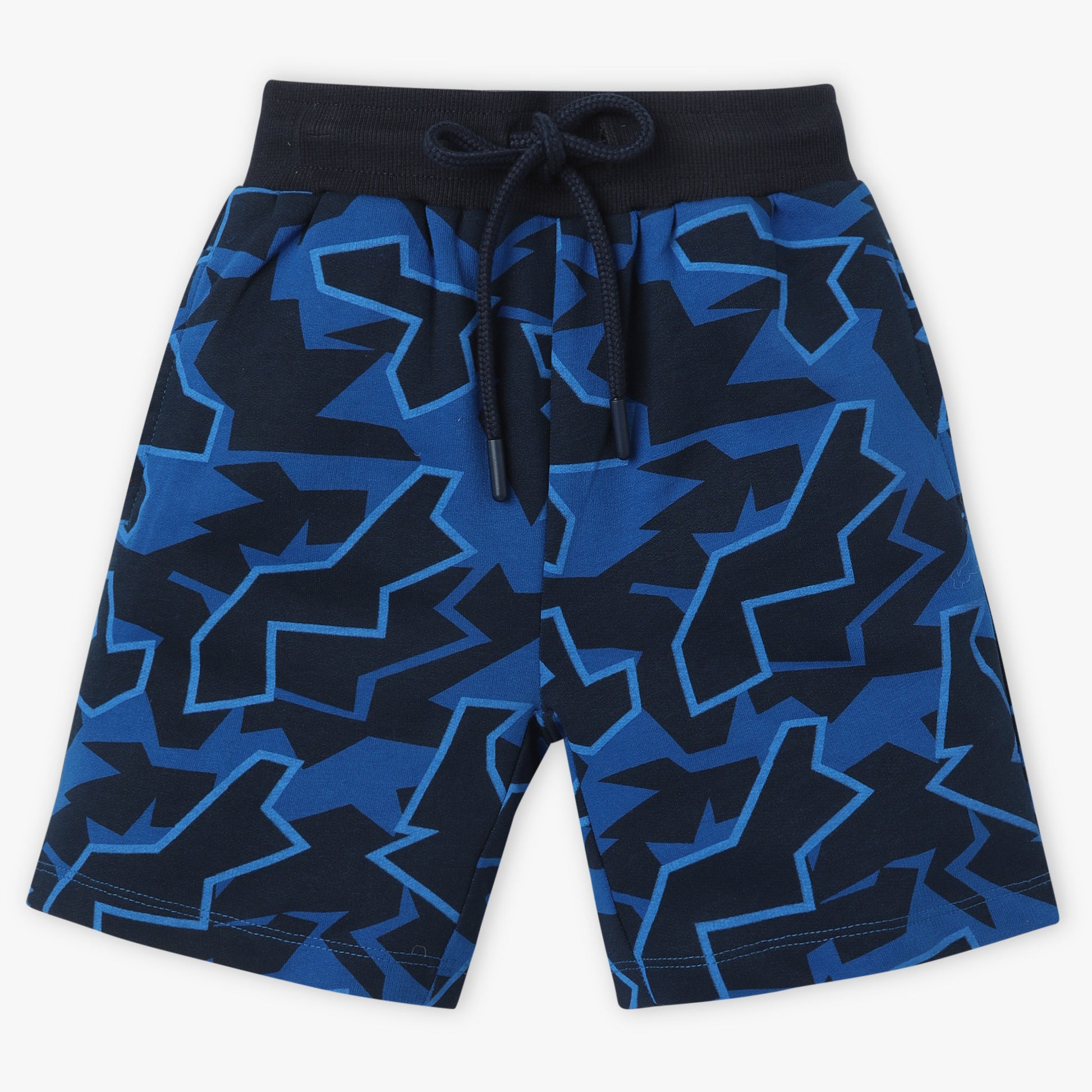 Boys Regular Fit All Over Print Knee Length Mid Rise Shorts