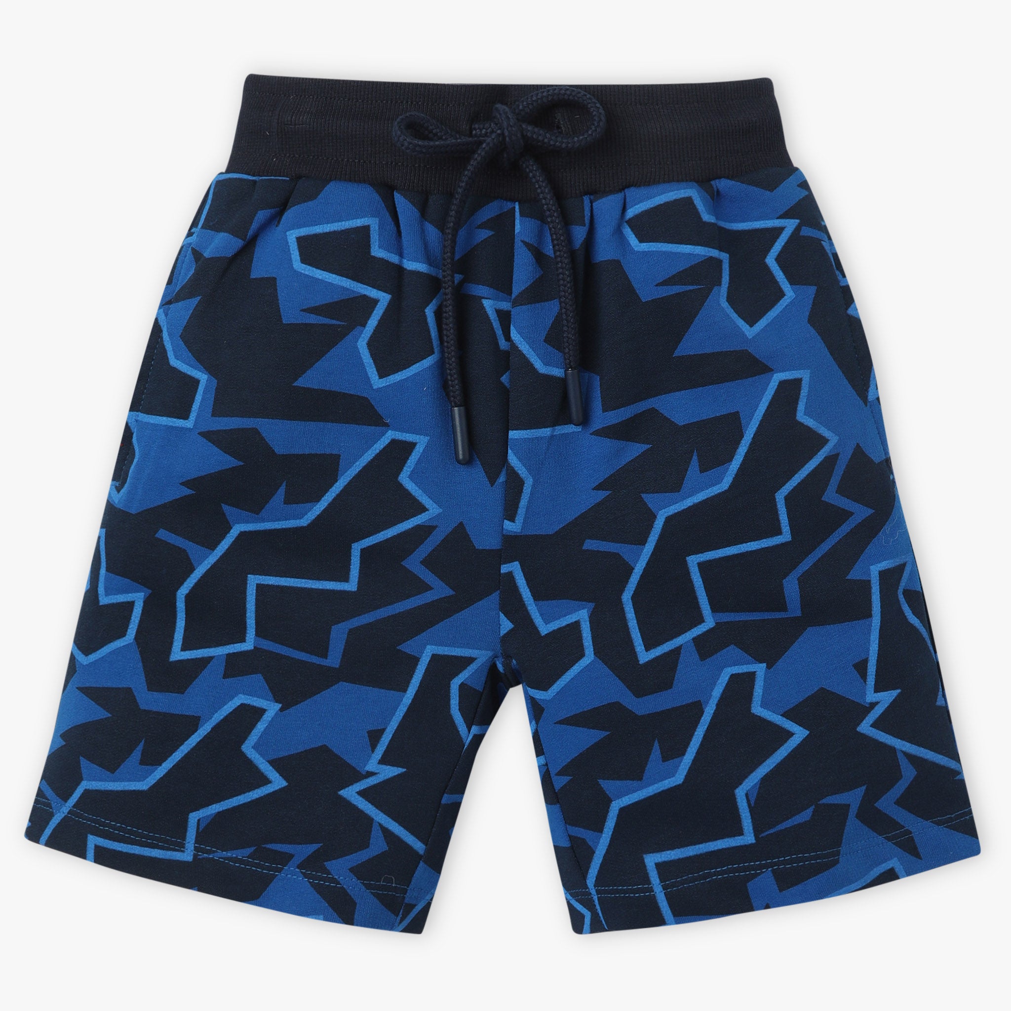 Boys Regular Fit All Over Print Knee Length Mid Rise Shorts