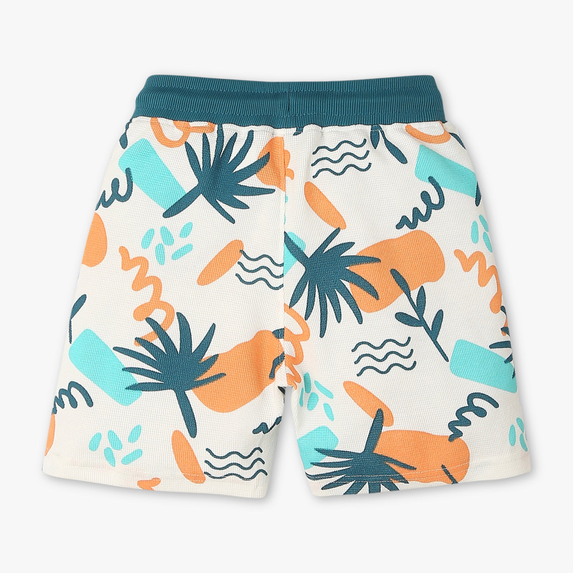 Boys All Over Print Knee Length Mid Rise Shorts