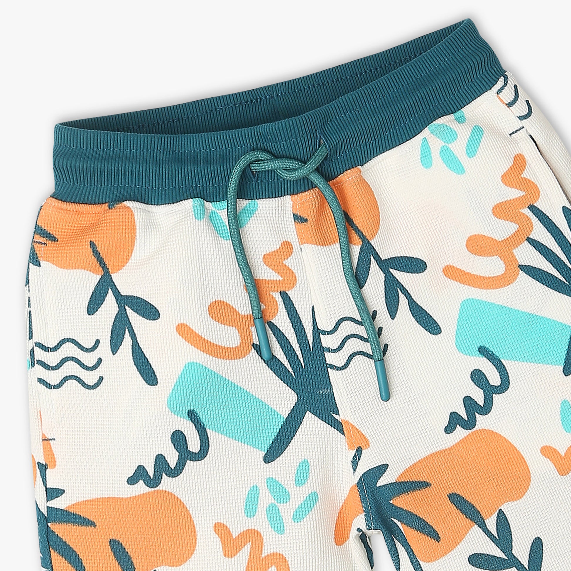 Boys All Over Print Knee Length Mid Rise Shorts