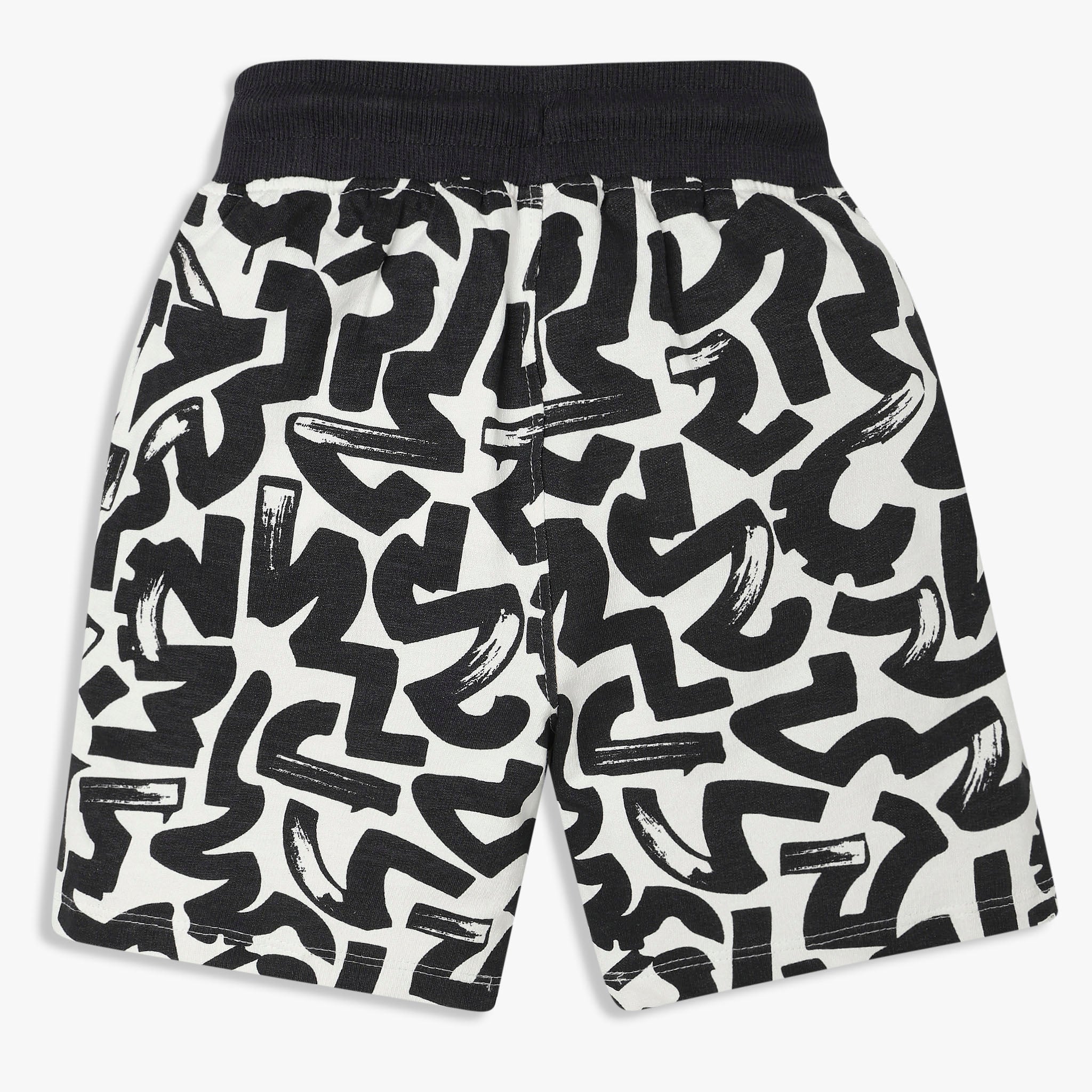 Boys Cotton All Over Print Knee Length Shorts