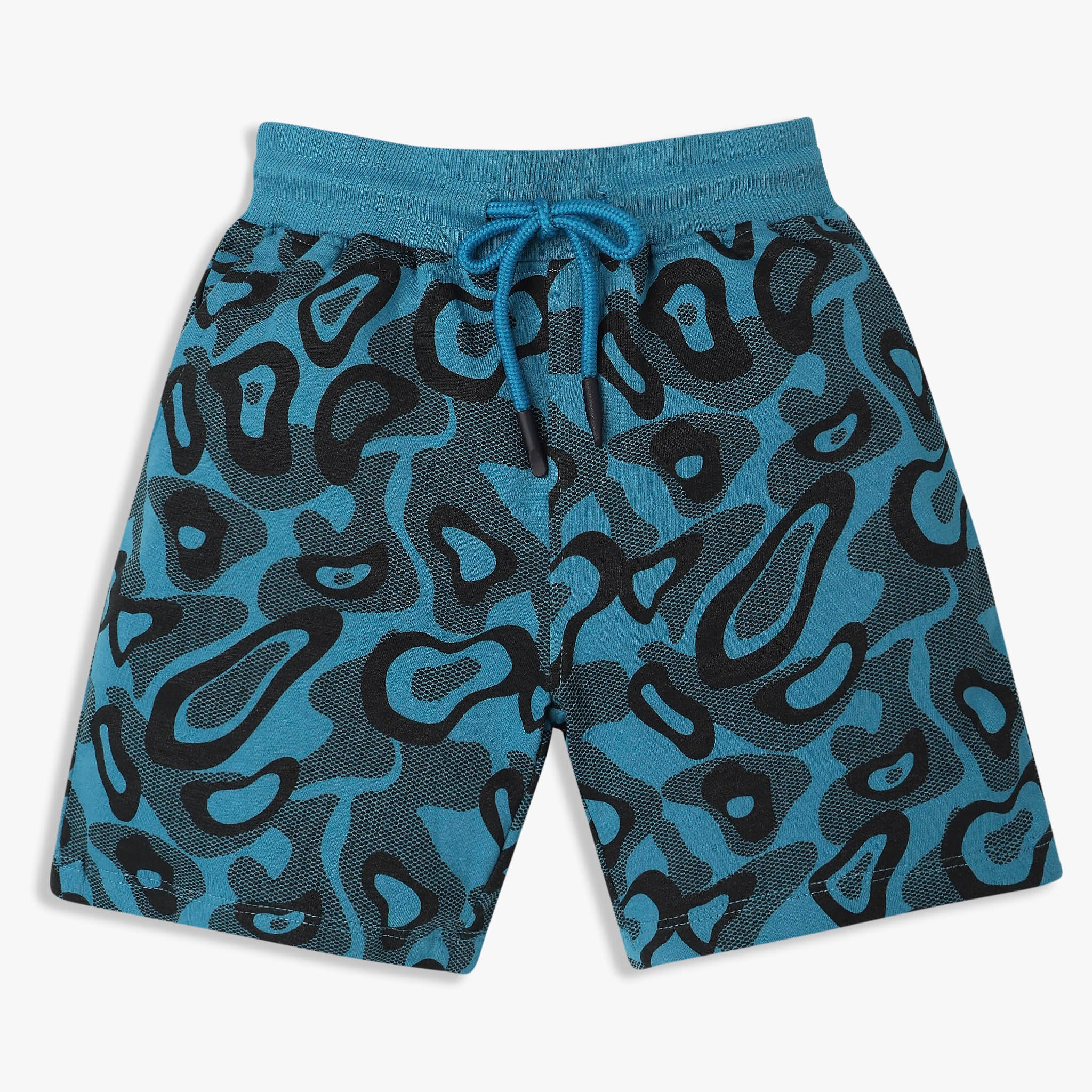 Boys Cotton All Over Print Knee Length Shorts