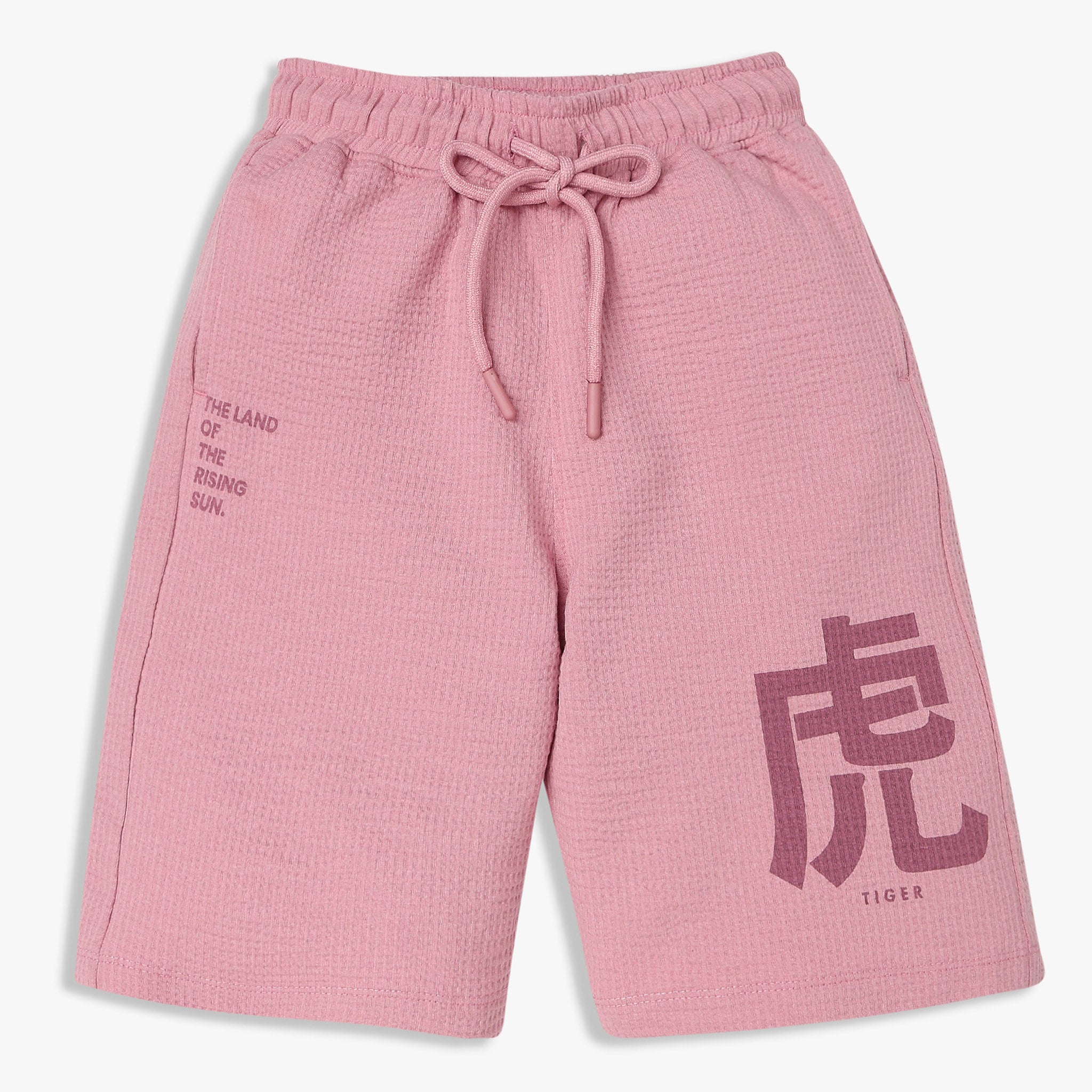 Boys Solid Knee Length Shorts