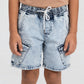 Boys Cotton Solid Casual Double Pocket Shorts