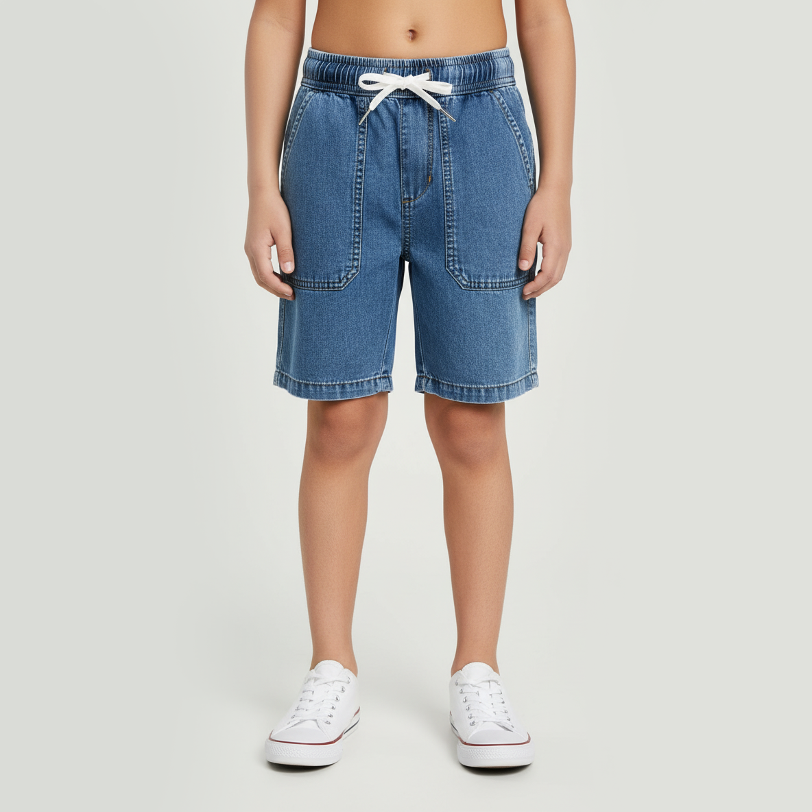 Boys Cotton Solid Core Shorts