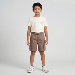 Boys Cotton Solid Pull On Shorts