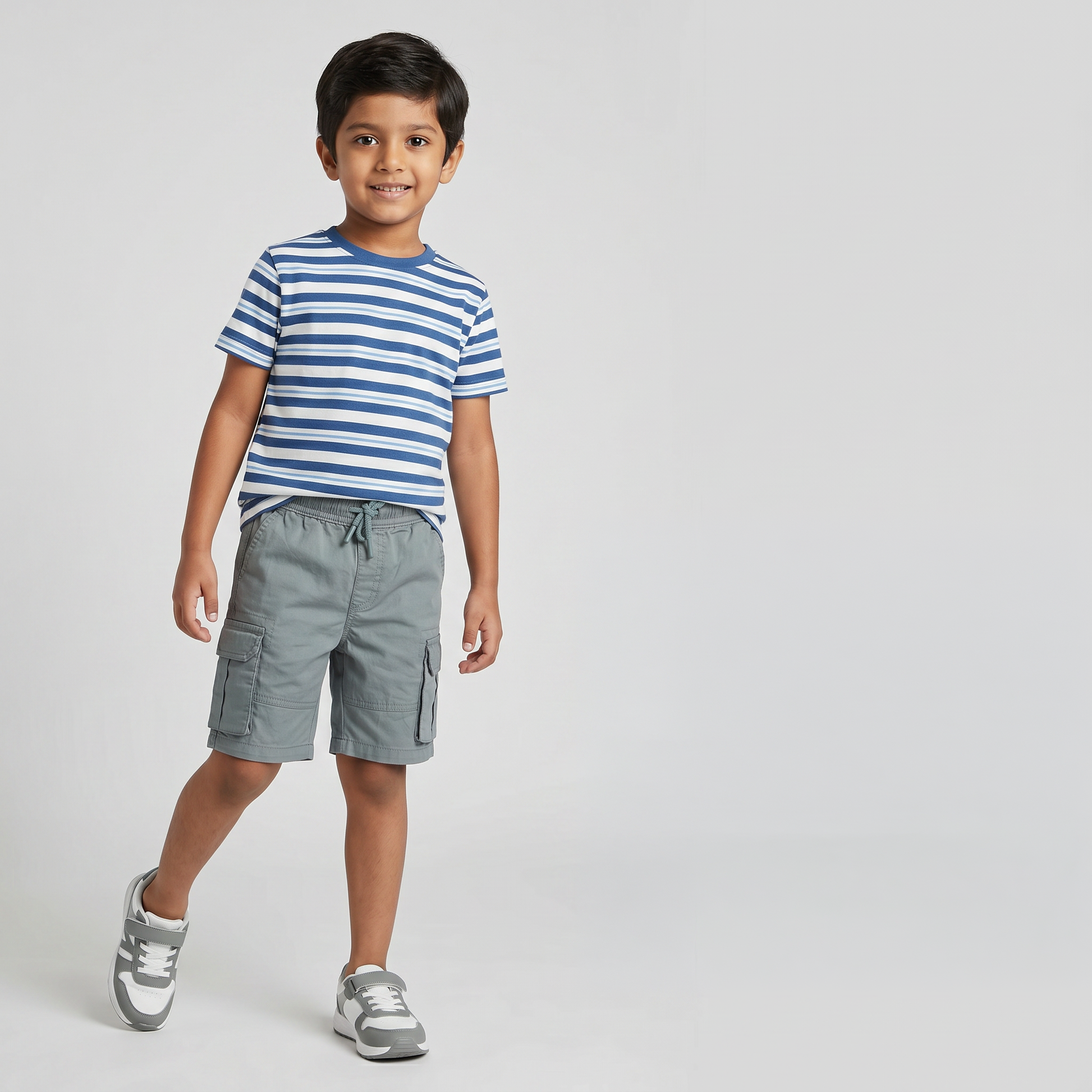 Boys Cotton Solid Pull On Shorts