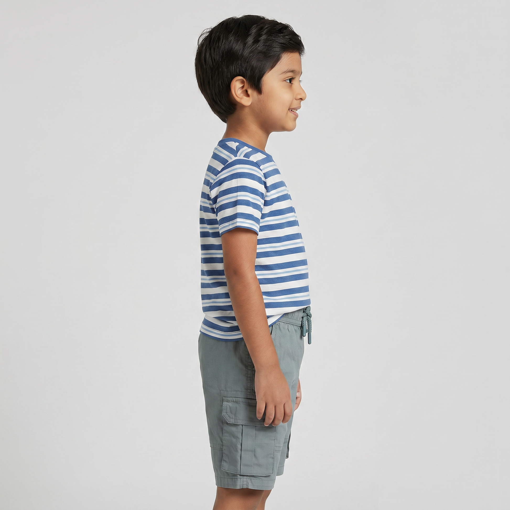Boys Cotton Solid Pull On Shorts