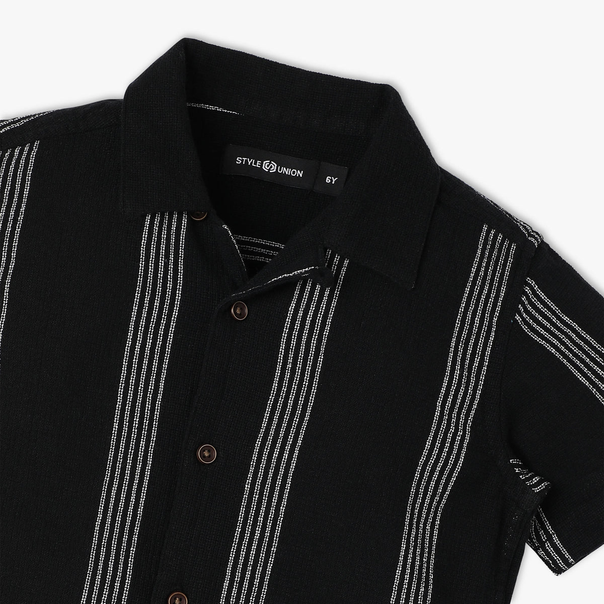 Boys Regular Fit Shirt Collar Striped Shirt
