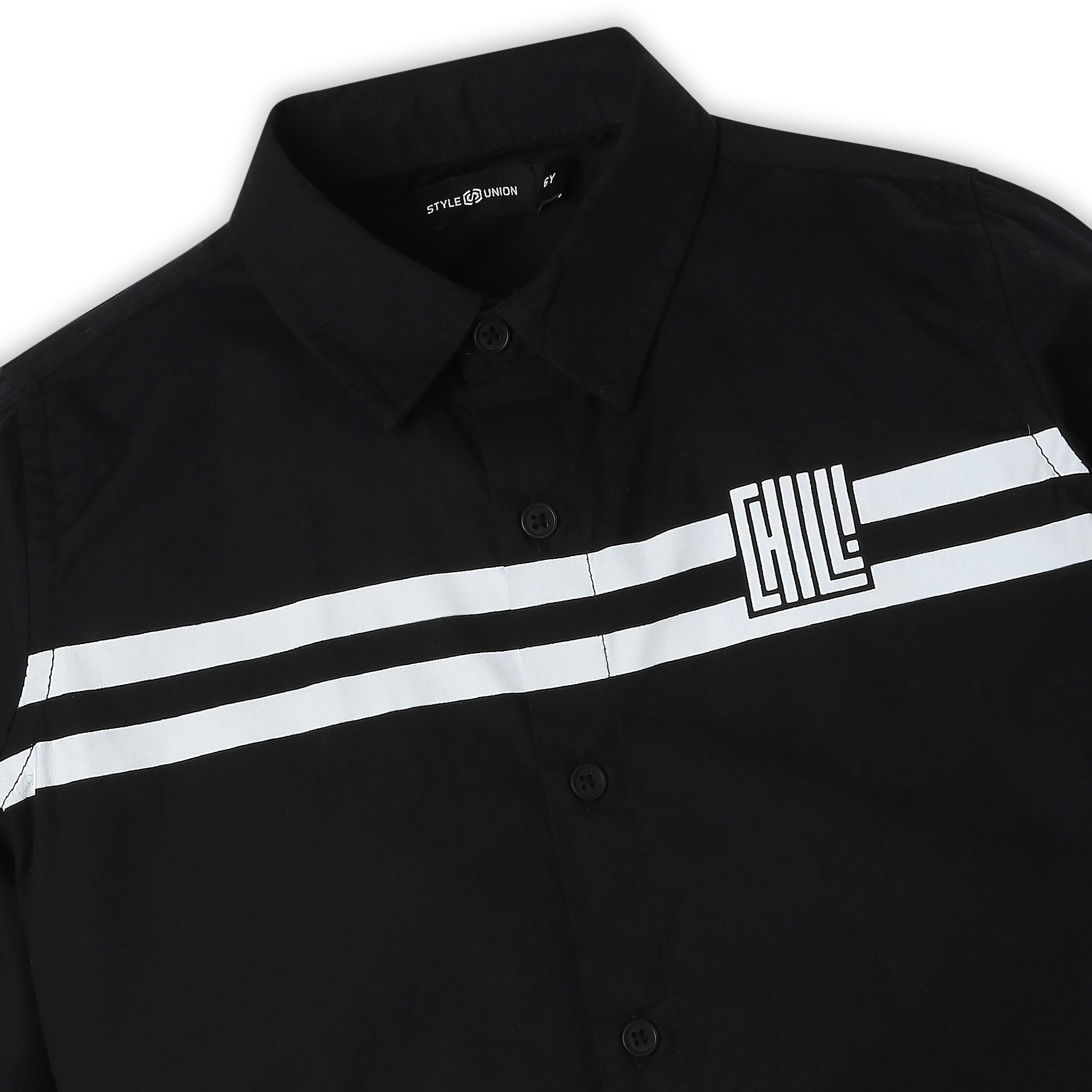 Boys Regular Fit Solid Shirt Collar Shirt