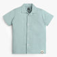 Boys Shirt Collar Half Sleeve Cuban Shirt