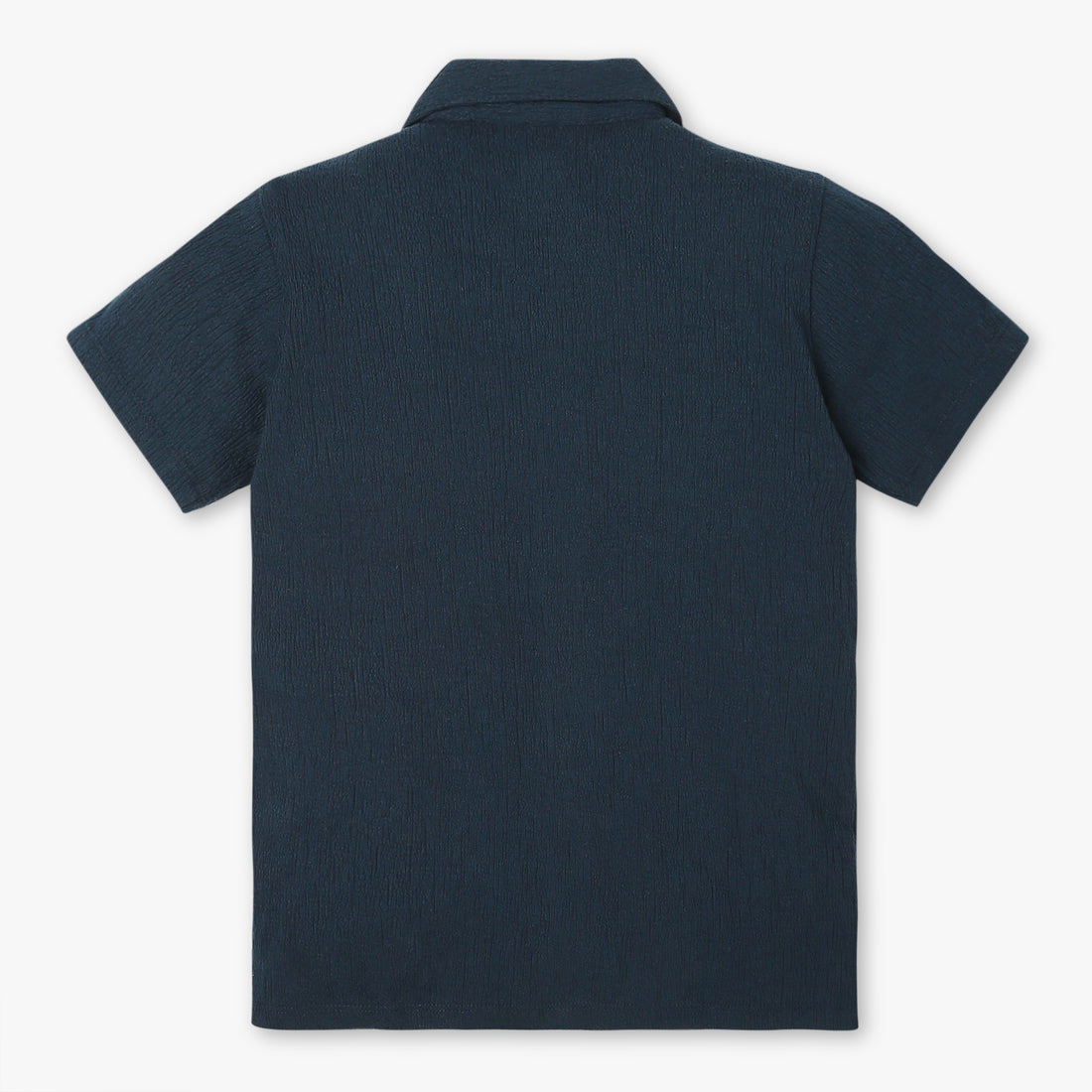 Boys Regular Fit Solid Camp Collar Half Sleeve Shirt