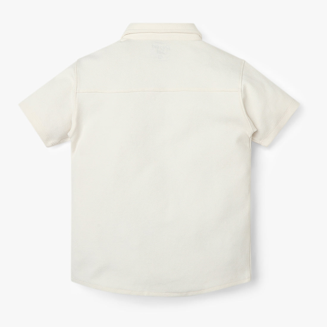 Boys Shirt Collar Half Sleeve Cuban Shirt