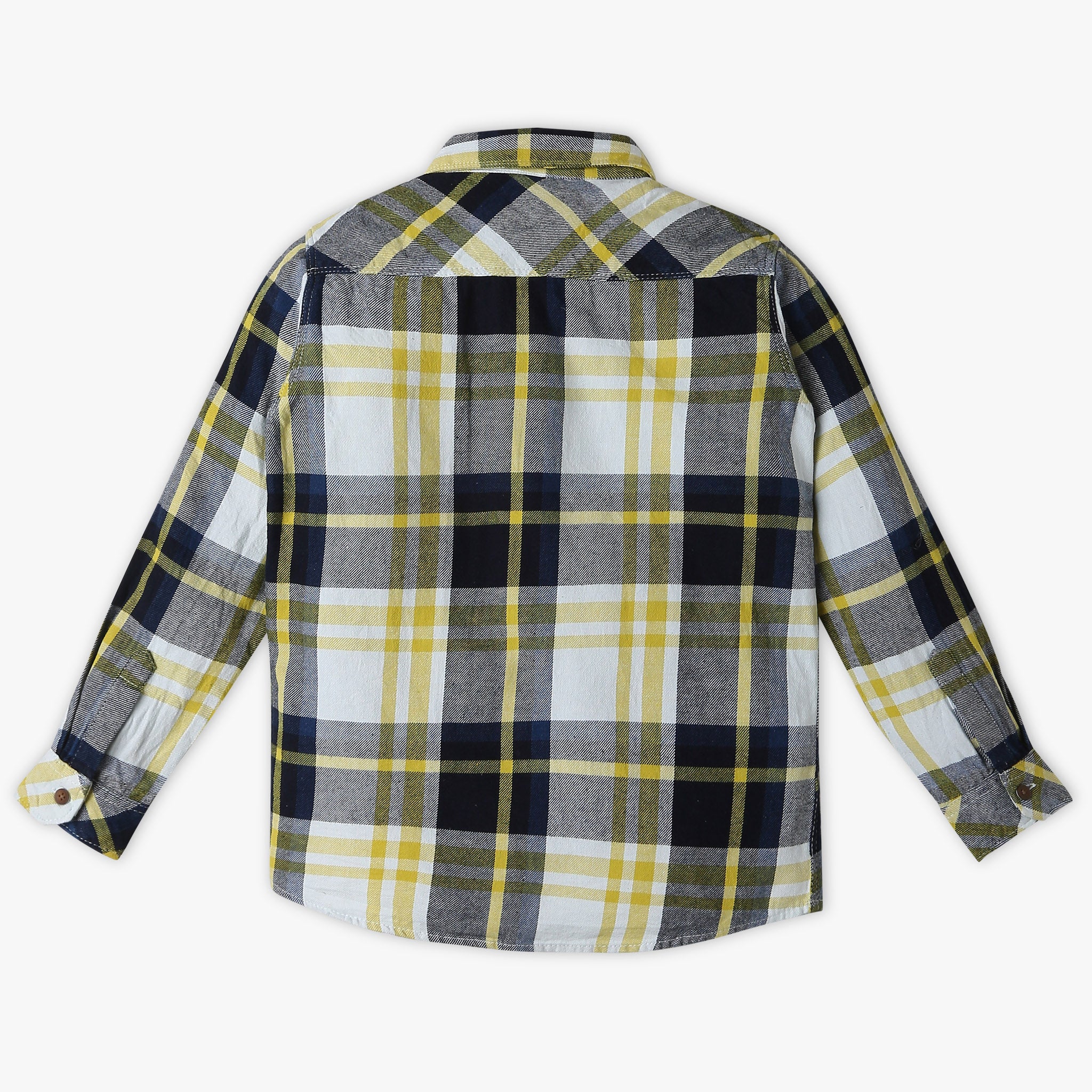 Boys Regular Fit Checkered Shirt Collar Shirt