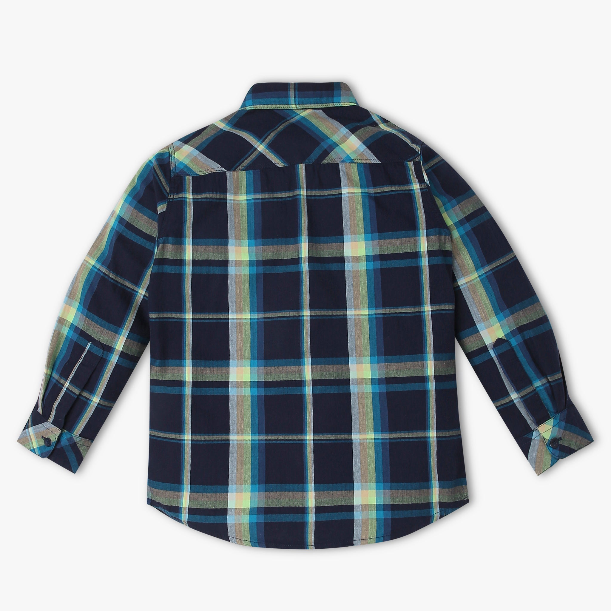 Boys Cotton Checkered Shirt