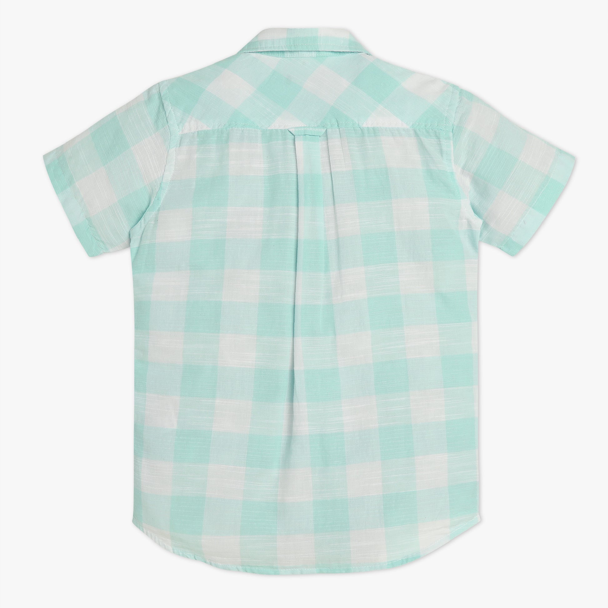 Boys Collar Full Length Sleeve Checkered Shirt