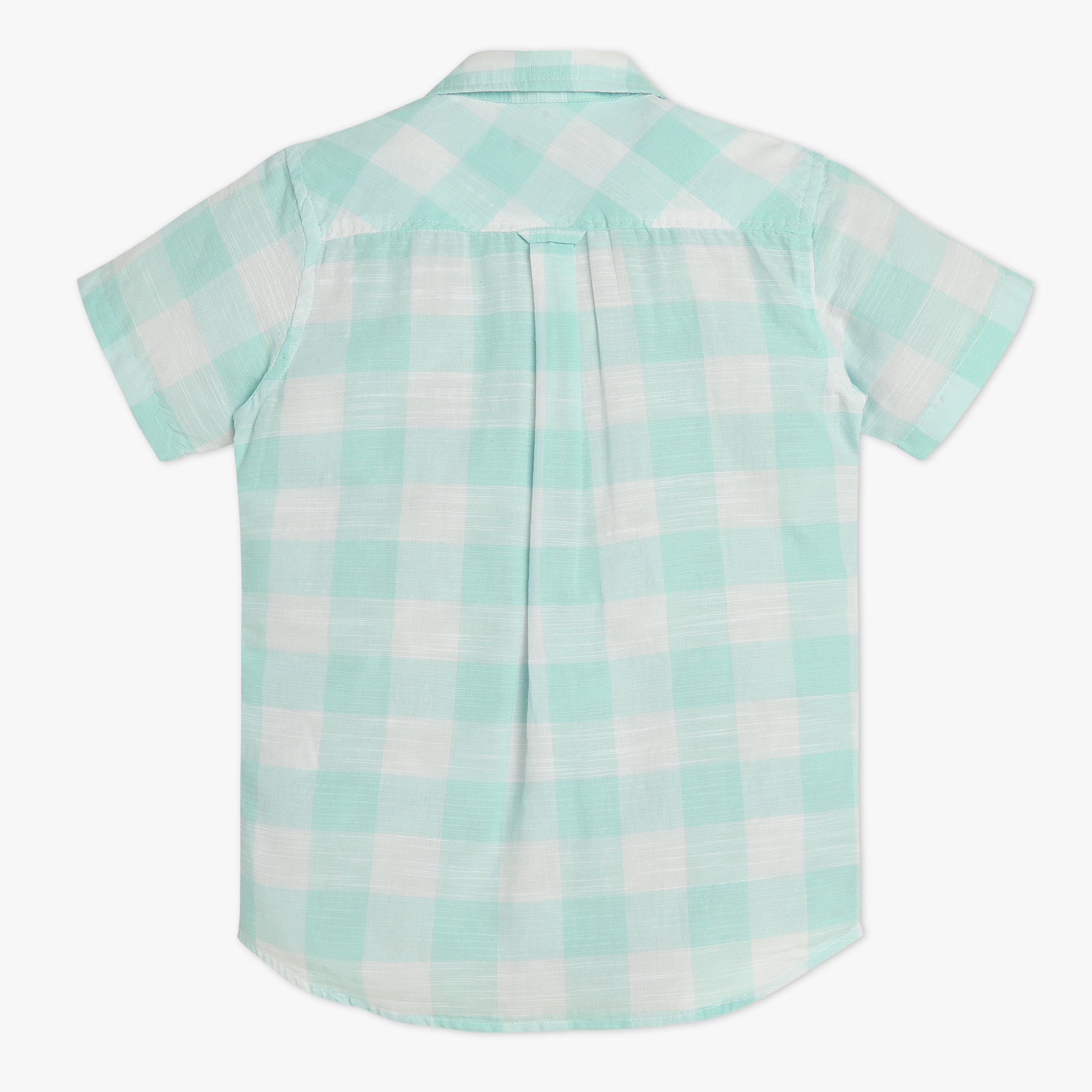 Boys Collar Full Length Sleeve Checkered Shirt