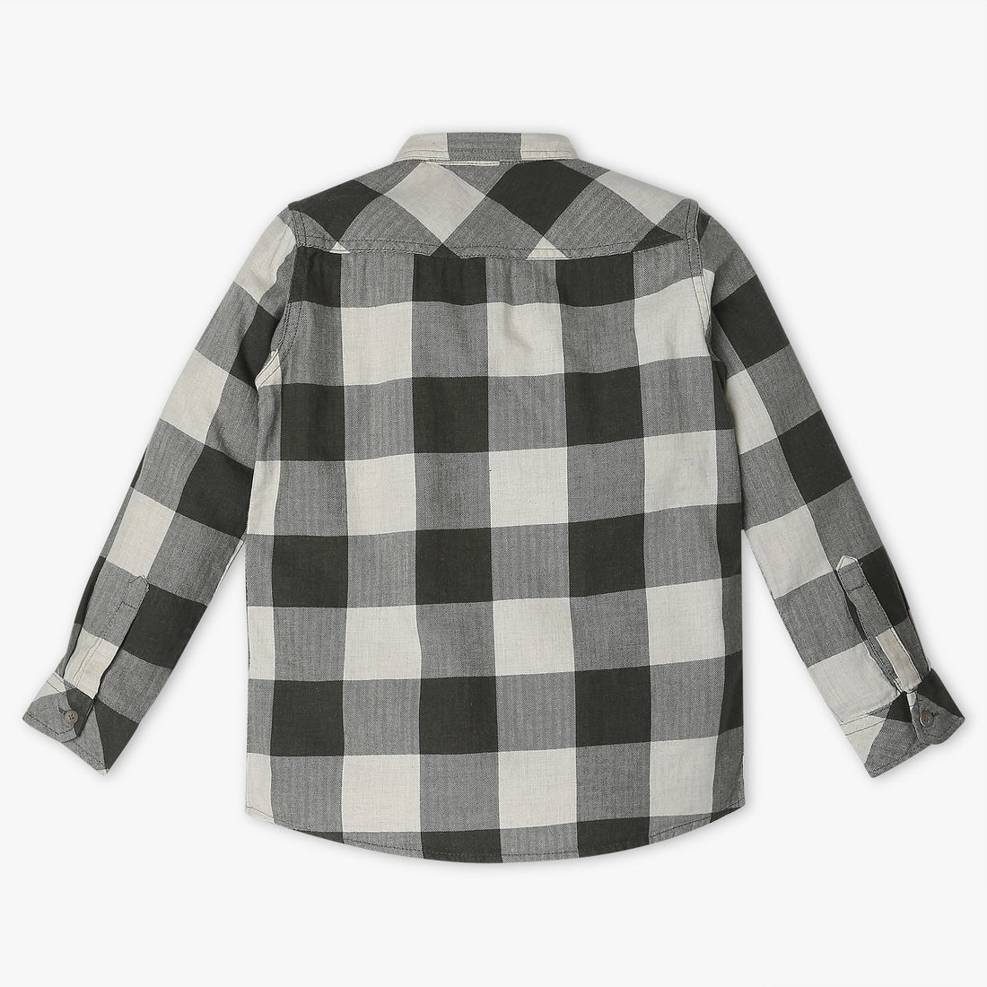 Boys Regular Fit Checkered Shirt Collar Shirt