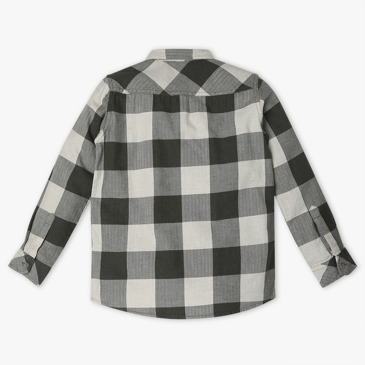 Boys Regular Fit Checkered Shirt Collar Shirt