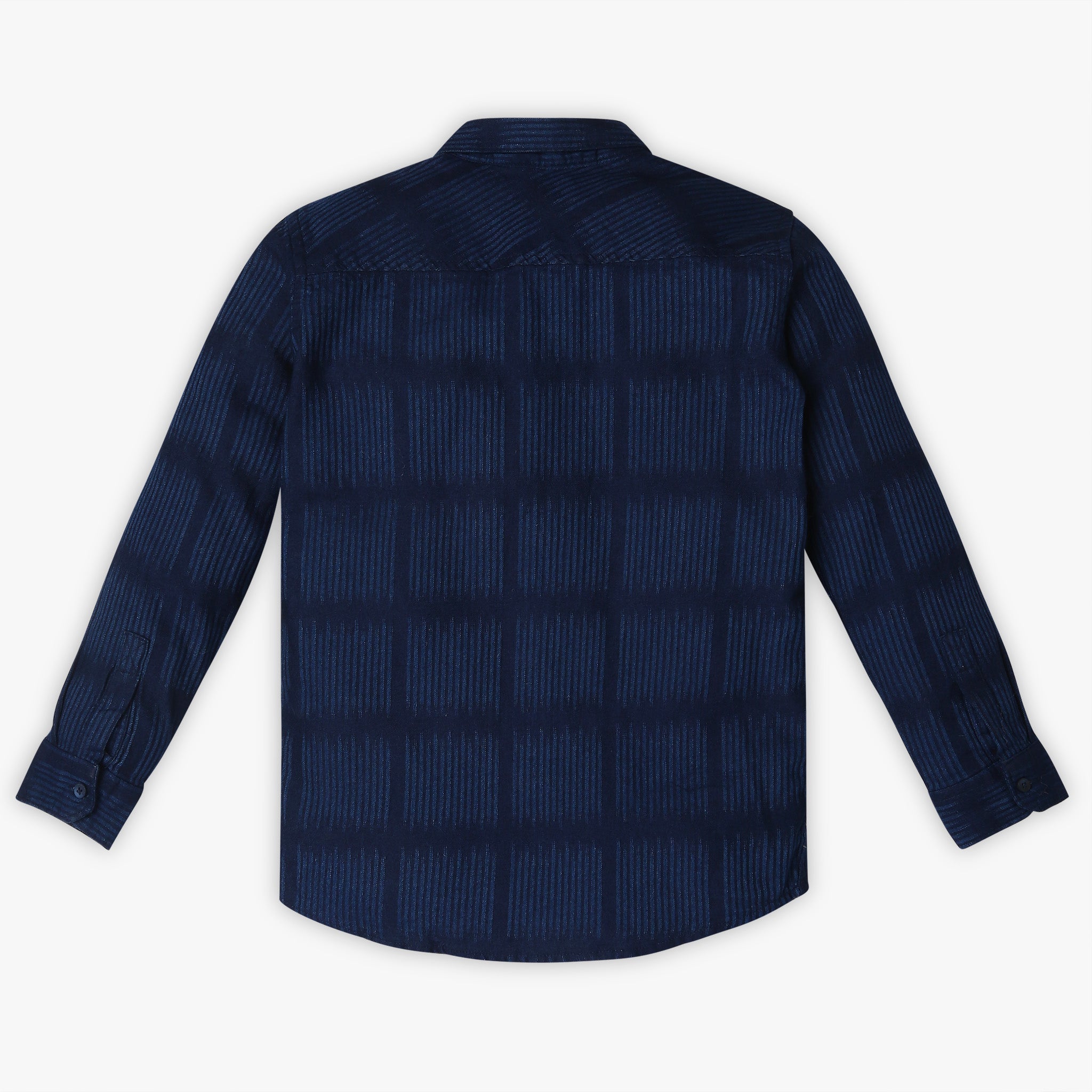 Boys Regular Fit Striped Shirt Collar Shirt