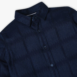 Boys Regular Fit Striped Shirt Collar Shirt