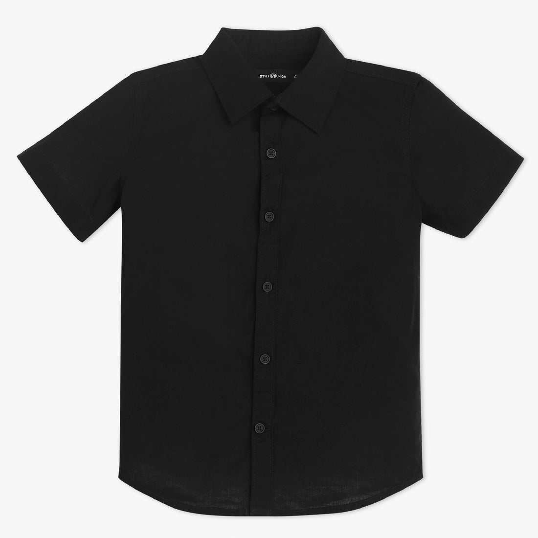 Boys Solid Collar Full Length Shirt