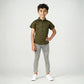 Boys Half Sleeve Shirt Collar Solid Shirt
