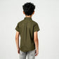 Boys Half Sleeve Shirt Collar Solid Shirt